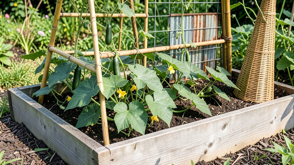 Garden Bed Trellis Ideas: Space-Saving Vertical Designs for Climbing Plants