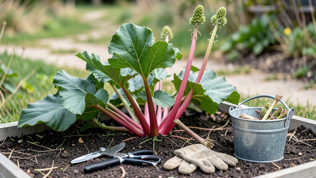 Gardeners Should Remove Rhubarb Flower Stalks to Boost Fruit Growth: Science-Backed Growth Impact Explained